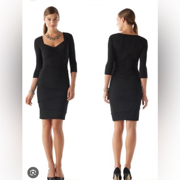 White House Black Market ‘Instantly Slimming’ 3/4 sleeve dress EUC size 12 - Picture 6 of 6